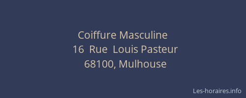 Coiffure Masculine