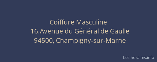Coiffure Masculine