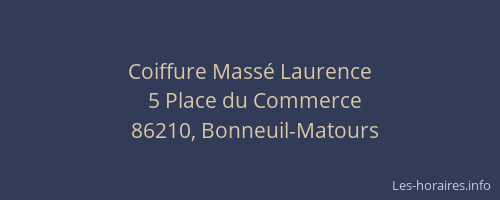 Coiffure Mass&eacute; Laurence