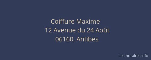 Coiffure Maxime