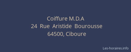 Coiffure M.D.A