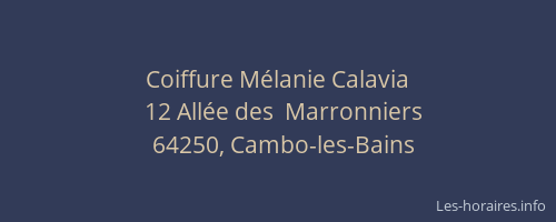 Coiffure Mélanie Calavia
