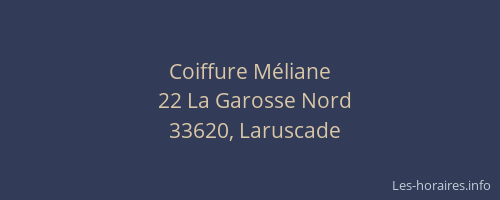 Coiffure Méliane