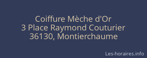 Coiffure Mèche d'Or