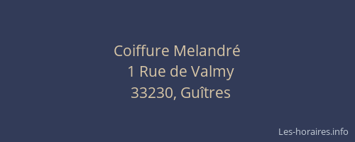 Coiffure Melandré