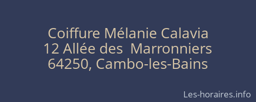 Coiffure Mélanie Calavia
