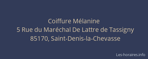 Coiffure Mélanine