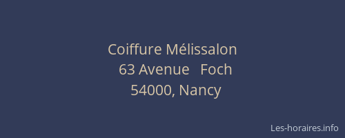 Coiffure Mélissalon