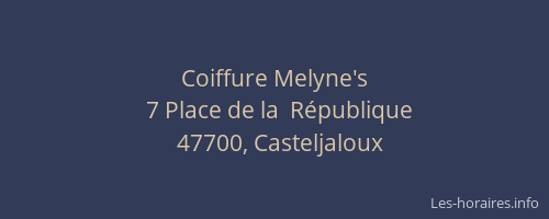 Coiffure Melyne's