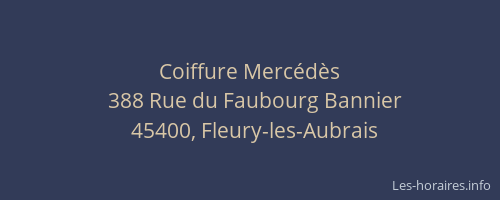 Coiffure Merc&eacute;d&egrave;s