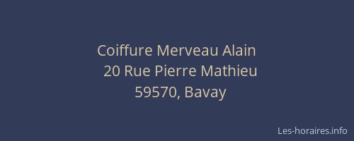 Coiffure Merveau Alain
