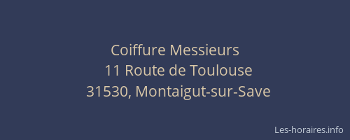 Coiffure Messieurs