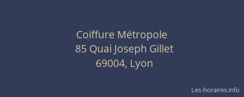 Coiffure Métropole
