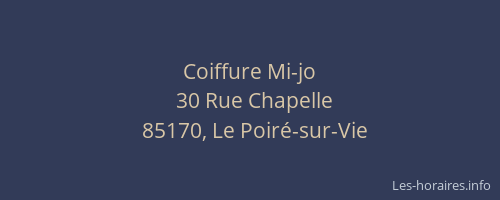 Coiffure Mi-jo