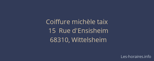 Coiffure mich&egrave;le taix