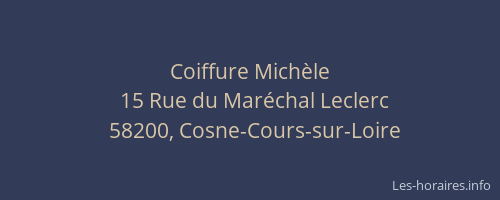 Coiffure Mich&egrave;le