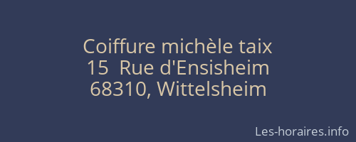 Coiffure michèle taix