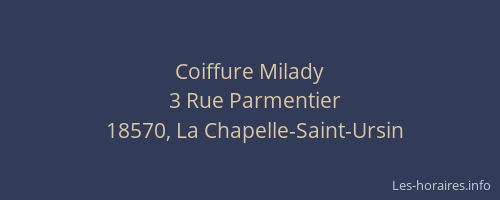Coiffure Milady