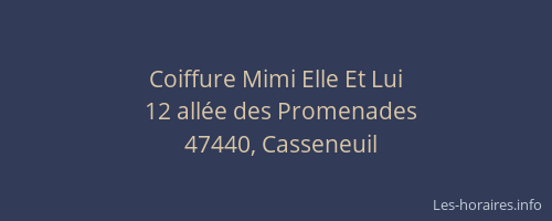 Coiffure Mimi Elle Et Lui