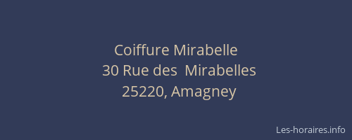 Coiffure Mirabelle