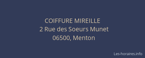 COIFFURE MIREILLE