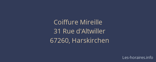 Coiffure Mireille
