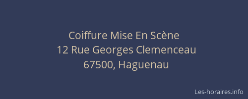 Coiffure Mise En Scène