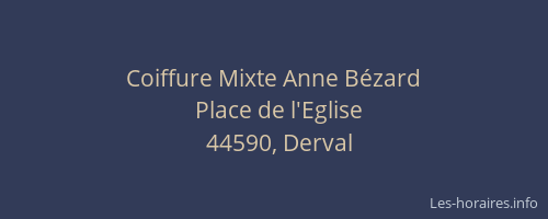 Coiffure Mixte Anne Bézard