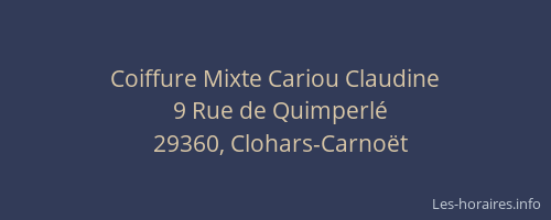 Coiffure Mixte Cariou Claudine
