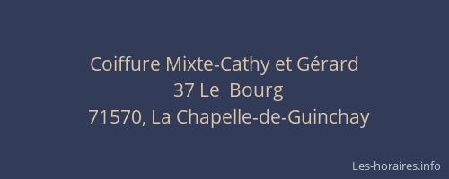 Coiffure Mixte-Cathy et G&eacute;rard
