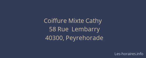 Coiffure Mixte Cathy