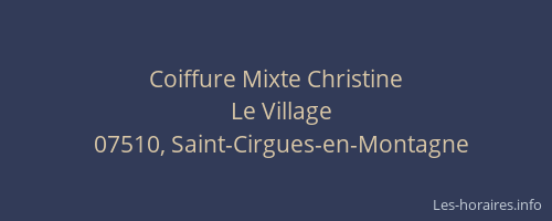 Coiffure Mixte Christine