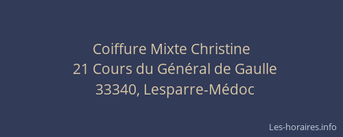 Coiffure Mixte Christine