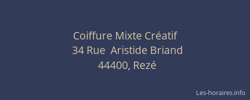 Coiffure Mixte Créatif