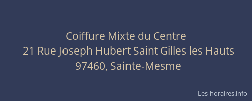 Coiffure Mixte du Centre