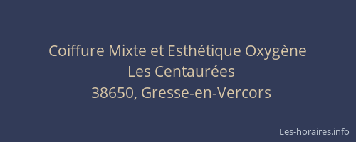 Coiffure Mixte et Esth&eacute;tique Oxyg&egrave;ne