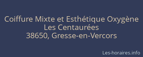 Coiffure Mixte et Esthétique Oxygène