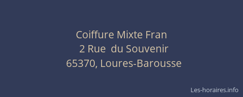 Coiffure Mixte Fran