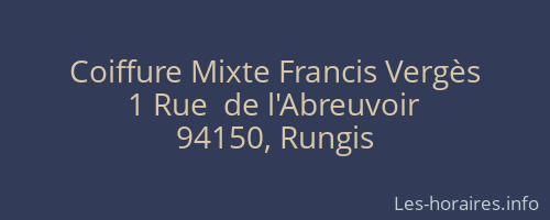 Coiffure Mixte Francis Vergès