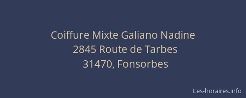 Coiffure Mixte Galiano Nadine