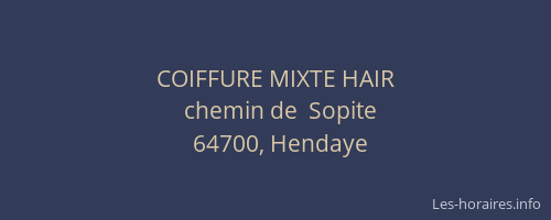 COIFFURE MIXTE HAIR