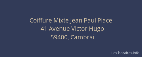 Coiffure Mixte Jean Paul Place