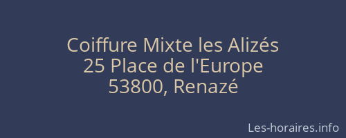 Coiffure Mixte les Alizés