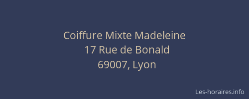 Coiffure Mixte Madeleine