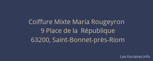 Coiffure Mixte Maria Rougeyron
