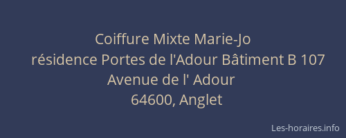 Coiffure Mixte Marie-Jo
