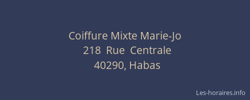 Coiffure Mixte Marie-Jo