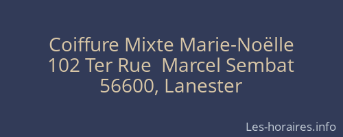 Coiffure Mixte Marie-Noëlle