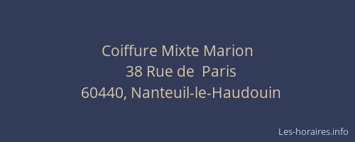 Coiffure Mixte Marion
