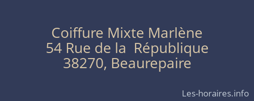 Coiffure Mixte Marlène